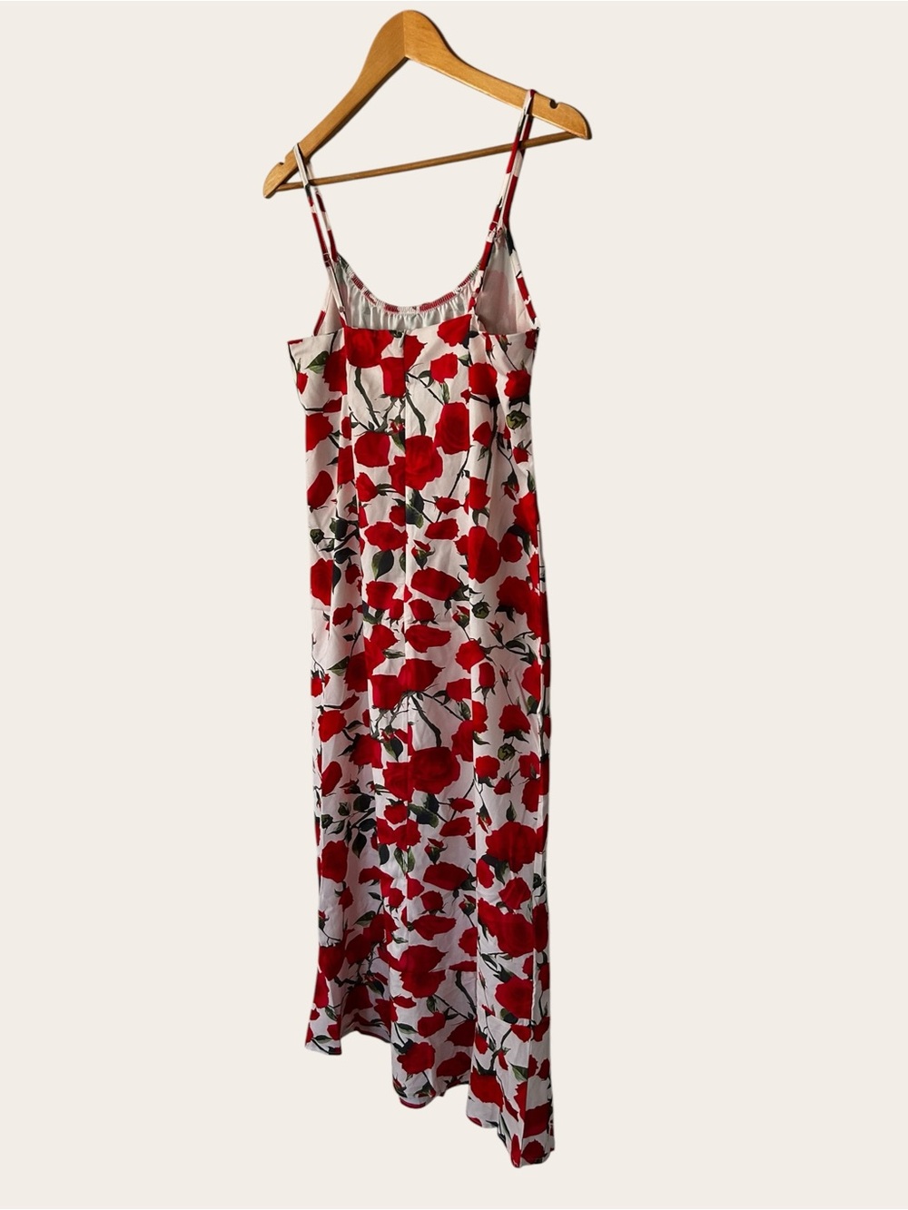 SHEIN Red & White Floral Slip Midi Dress - Picture 10 of 11